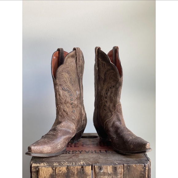 Studded Dan Post Western Boots - Picture 4 of 6